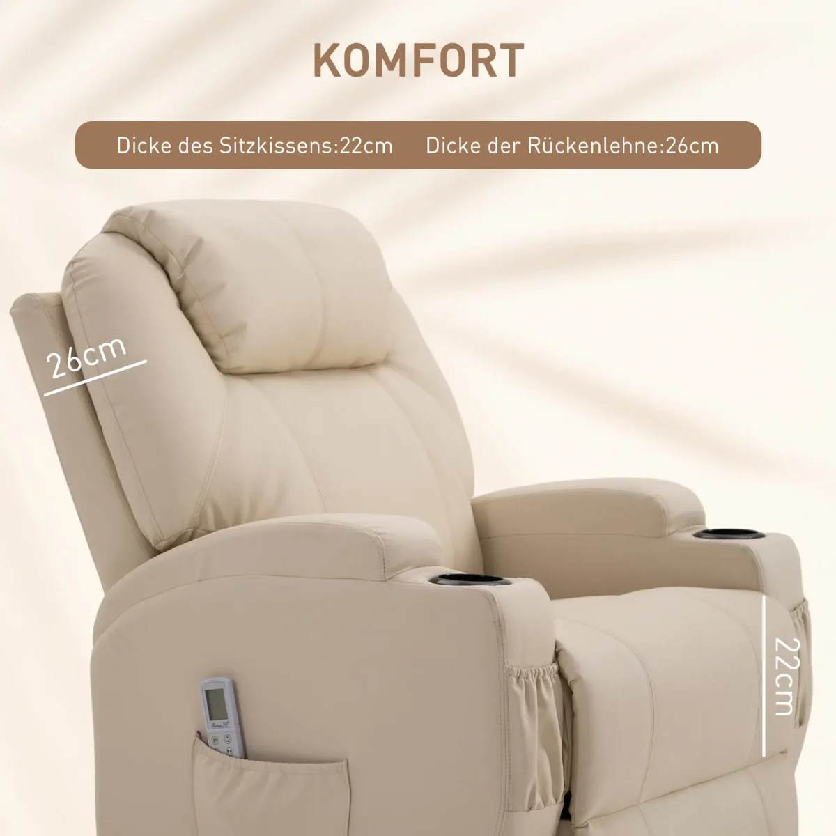 Масажен стол HOMCOM, електрически 82 x 97 x 110 см - Image 9
