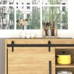 HOMCOM 200 см плъзгаща се врата, комплект - Image 6