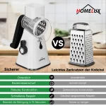 Ренде HOMELUX барабан, 3-в-1 резачка за зеленчуци - Image 3