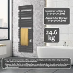 Вертикален радиатор за баня Aquamarin , 1800 x 600 мм - Image 2