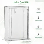 Слънчева оранжерия с PE мрежа, 100x50x150см - Image 7