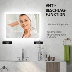 LED огледало за баня Kleankin, с подсветка, 80 x 60 см - Image 9