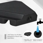 Основа за чадър Outsunny, пълнима с вода или пясък, до 60 кг - Image 5