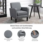 Релаксиращ фотьойл HOMCOM, 66 x 72 x 74 см - Image 4