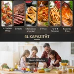 Фритюрник HOMCOM 4L с горещ въздух, 12 програми - Image 6