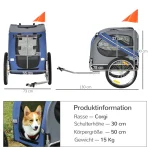 PawHut 2-в-1 Ремарке за домашни любимци, до 20 кг - Image 2