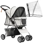 PawHut Кучешка количка за кучета до 10 кг 75см x 45см x 97см