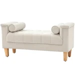 Тапицирана пейка HOMCOM, 2 възглавници, 115 x 44 x 58 см - Image 10