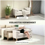 Тапицирана пейка HOMCOM, 2 възглавници, 115 x 44 x 58 см - Image 6