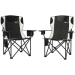 Комплект от 2 сгъваеми стола Outsunny, с подлакътници