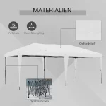 Сгъваема градинска шатра Outsunny, сгъваема 5,9мx2,95мx2м - Image 2