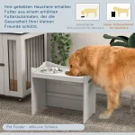 Станция за хранене на кучета PawHut, 2 купички - Image 2