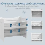 Станция за хранене на кучета PawHut, 2 купички - Image 10