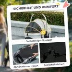 PawHut Кучешка количка 3 в 1 Сгъваема кучешка до 10 кг - Image 5