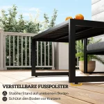 Странична маса Outsunny с ламели, алуминий 90 x 50 x 42 см - Image 5