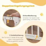 Входна порта за кучета PawHut, регулируема от 75 см до 95 см - Image 9