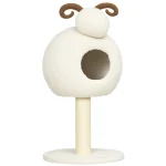 Драскалка за котки HOMCOM, дизайн с овца, с котешка пещера