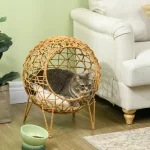 Pawhut Кошница за котки от ратан, Ø45 x 57H см - Image 3