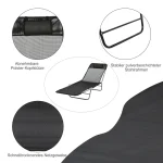 Сгъваем шезлонг Outsunny с облегалка за глава, регулируем - Image 5