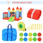 Надуваем замък Outsunny с пързалка за 3 деца - Image 2