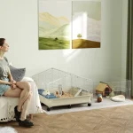 Клетка за малки животни PawHut, корито за хранене - Image 3