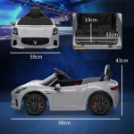 AIYAPLAY 12V Детска електрическа кола Maserati Gran Turismo - Image 2