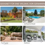 Двоен чадър Outsunny, конзолен, двоен чадър с лост - Image 5