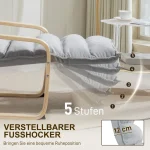 HOMCOM фотьойл от брезова дървесина - Image 3