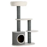 Дърво за котки PawHut с 1 котешка пещера, 1 котешко легло