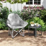 Сгъваем къмпинг стол Outsunny със страничен джоб, до 120 кг - Image 5