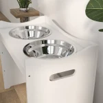 Станция за хранене на кучета PawHut, 2 купички - Image 6