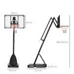 Баскетболна стойка SPORTNOW, регулируема височина - Image 5