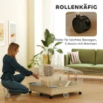 Клетка за малки животни PawHut, корито за хранене - Image 5