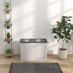 PawHut Повдигната хранилка с място за съхранение и купички - Image 2