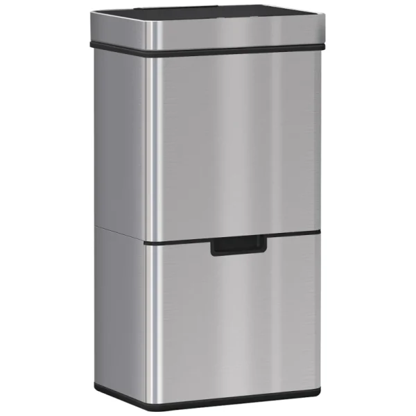 HOMCOM 47L Сензорен кош за боклук + 2 x 12.5L