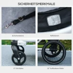 PawHut 2-в-1 Количка за кучета, ремарке за велосипеди до 20кг - Image 5