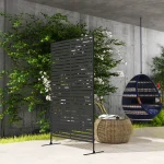 Метален параван за стая Outsunny за външен монтаж - Image 3