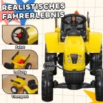 Детски трактор Homcom с педали, ремарке, лопата и гребло - Image 5