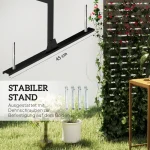 Метален параван за стая Outsunny за външен монтаж - Image 4