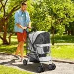 PawHut Кучешка количка за кучета до 10 кг 75см x 45см x 97см - Image 5