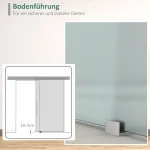 Стъклена плъзгаща се врата HOMCOM с дръжка 102.5x205см - Image 7