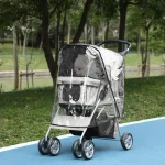 PawHut Кучешка количка за кучета до 10 кг 75см x 45см x 97см - Image 6
