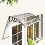 Навес за входна врата Outsunny 100 x 75 см, поликарбонатен - Image 3