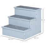 PawHut Стълби за кучета 3 стъпала с височина 38 см - Image 5