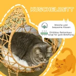 Pawhut Кошница за котки от ратан, Ø45 x 57H см - Image 5