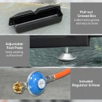 Газова скара Outsunny с капак, 3 горелки, 63 x 47 x 25 см - Image 9