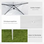 Сгъваема градинска шатра Outsunny, сгъваема 5,9мx2,95мx2м - Image 5