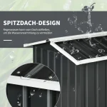 Метален навес Outsunny за роботизирани косачки, 86x100x63 - Image 10