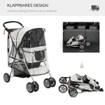 PawHut Кучешка количка за кучета до 10 кг 75см x 45см x 97см - Image 7