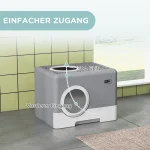 Котешка тоалетна PawHut, 2 отвора, подвижна тава - Image 7